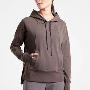 Athleta Brown Mission Hoodie Sweatshirt Size XS